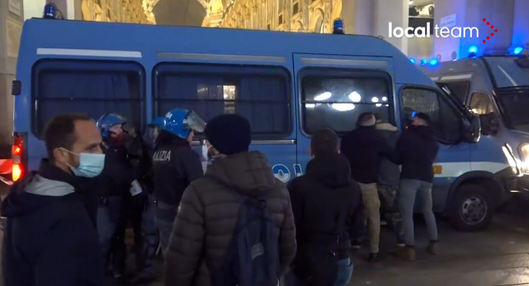 polizia no green pass milano