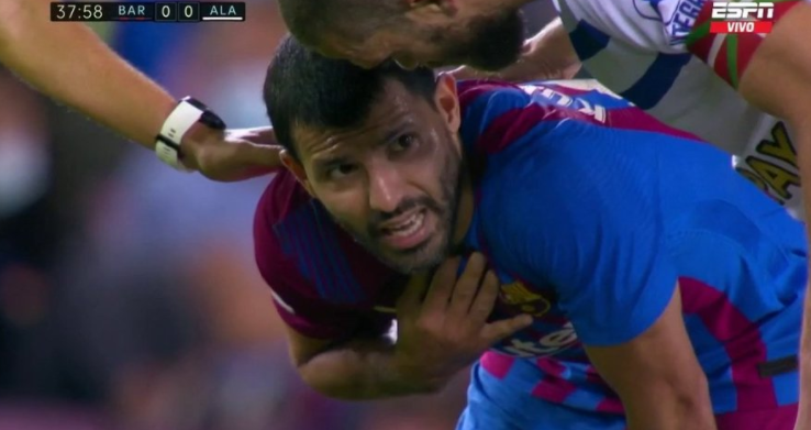 sergio aguero barcellona alaves cuore aritmia