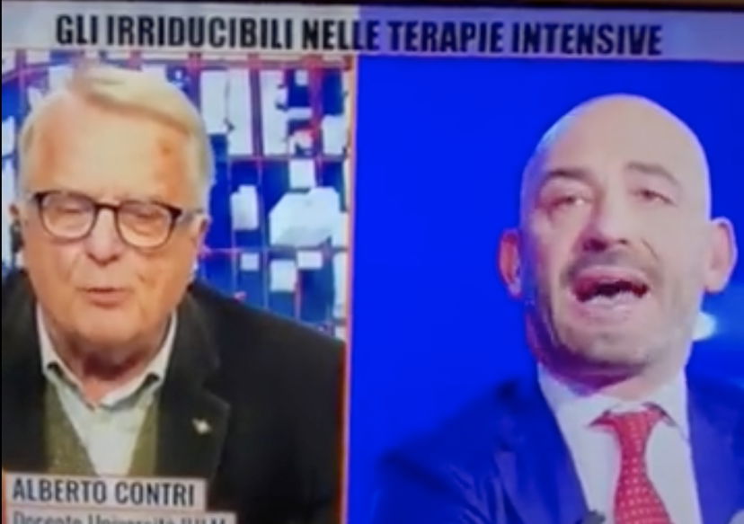 “In un Paese normale lei parlerebbe al circo”, lo scontro tra Bassetti e Contri a Zona Bianca | VIDEO article-post