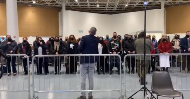flash mob teatro la fenice centro vaccinale video