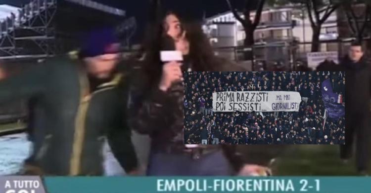 greta beccaglia, cultura dello stupro striscione tifosi fiorentina greta beccaclia