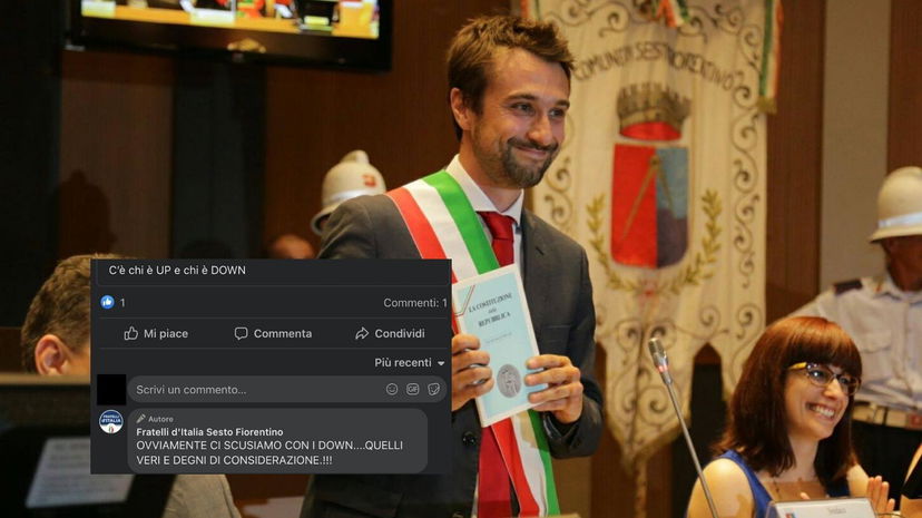 Fratelli d’Italia usa il termine “down” contro il sindaco di Sesto Fiorentino, poi si scusa con “i down veri” article-post
