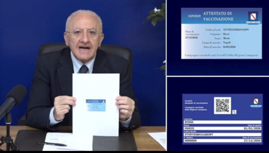 card vaccinale de luca campania
