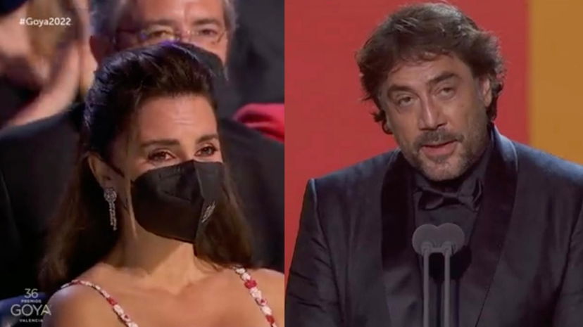 Le lacrime di commozione di Penelope Cruz mentre Javier Bardem le dedica il premio Goya | VIDEO article-post