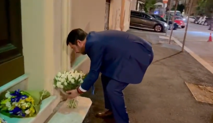 salvini ambasciata ucraina fiori