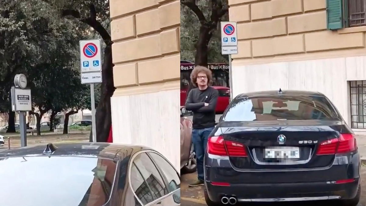 Gianluca Nicoletti e l’auto del corpo diplomatico del Brasile che occupa il parcheggio per disabili | VIDEO article-post