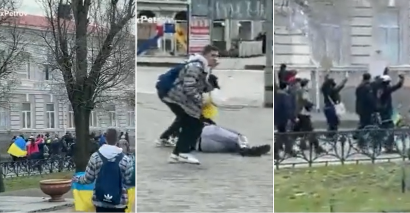 A Melitopol spari sui civili, che con coraggio manifestano “armati” solo di bandiere dell’Ucraina | VIDEO article-post
