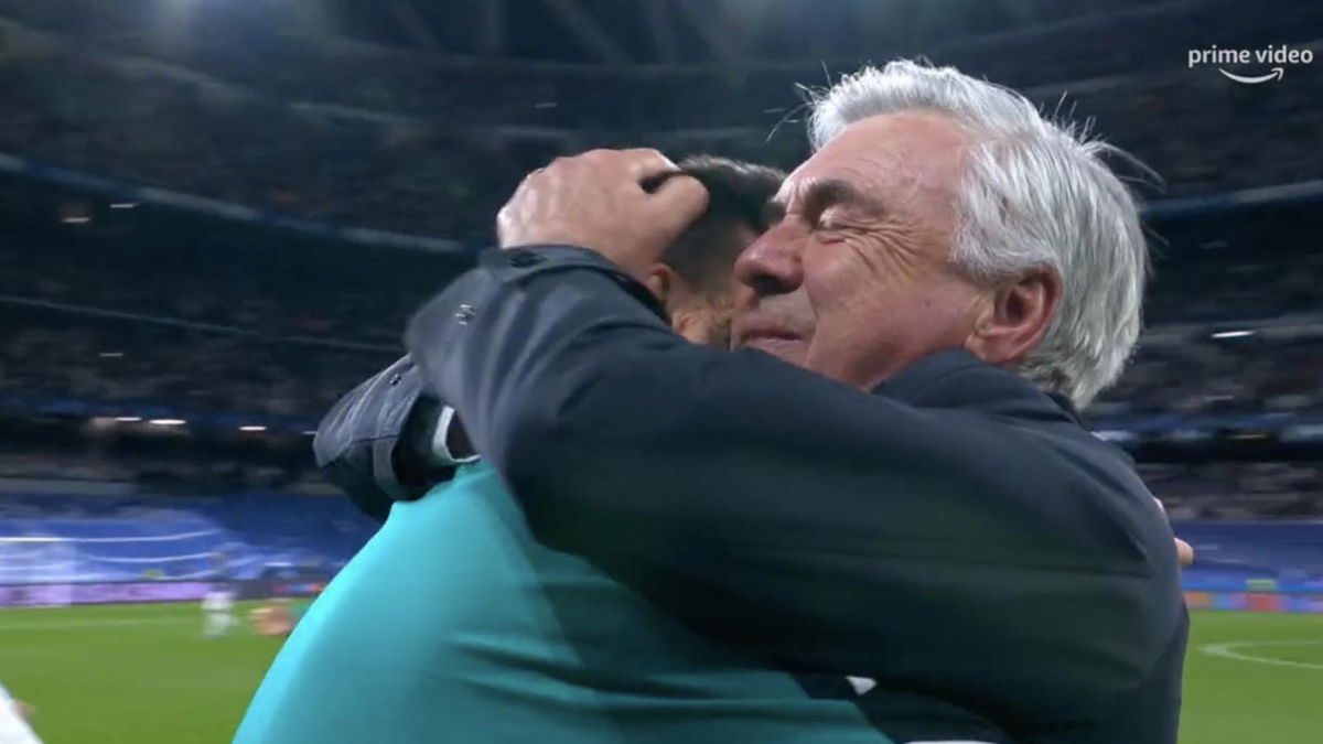 La commozione di Ancelotti in lacrime mentre abbraccia il figlio dopo l’impresa del suo Real Madrid | VIDEO article-post