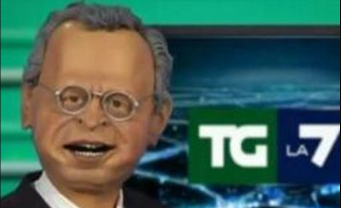 enrico mentana fake guido crosetto giornalista russa