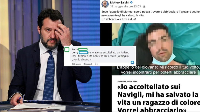 Salvini elogia il ragazzo nero che ha salvato un uomo sui Navigli. Ma i suoi seguaci lo spernacchiano article-post