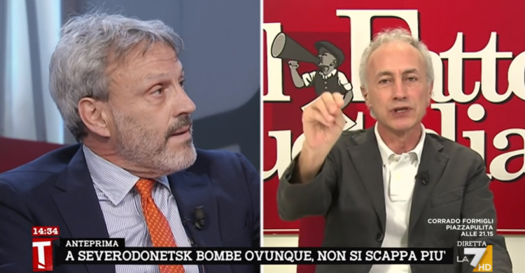 parsi travaglio scontro video