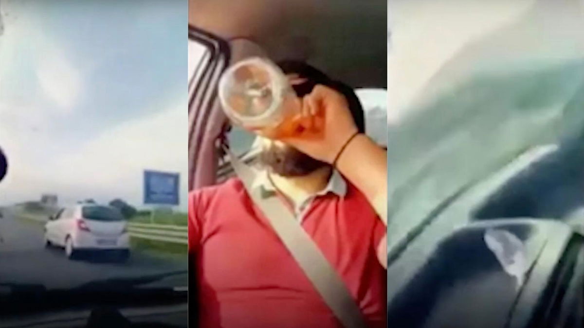 L’uomo che beve whisky mentre è al volante (e in diretta social) e poi si schianta | VIDEO article-post