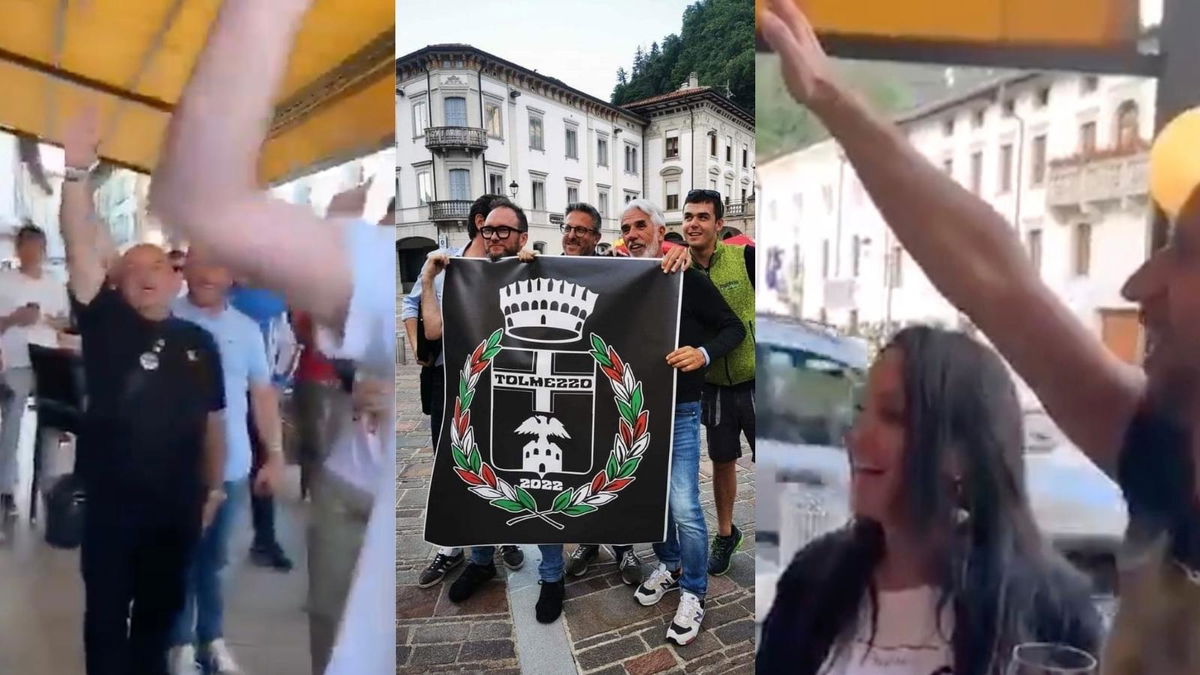 I saluti romani durante la festa in un bar per l’elezione del nuovo sindaco di Tolmezzo | VIDEO article-post