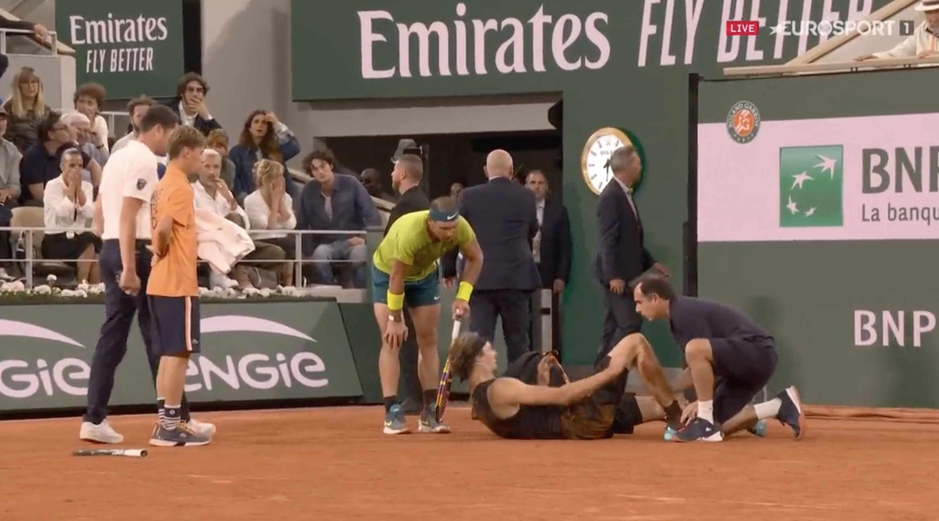 Zverev infortunio video