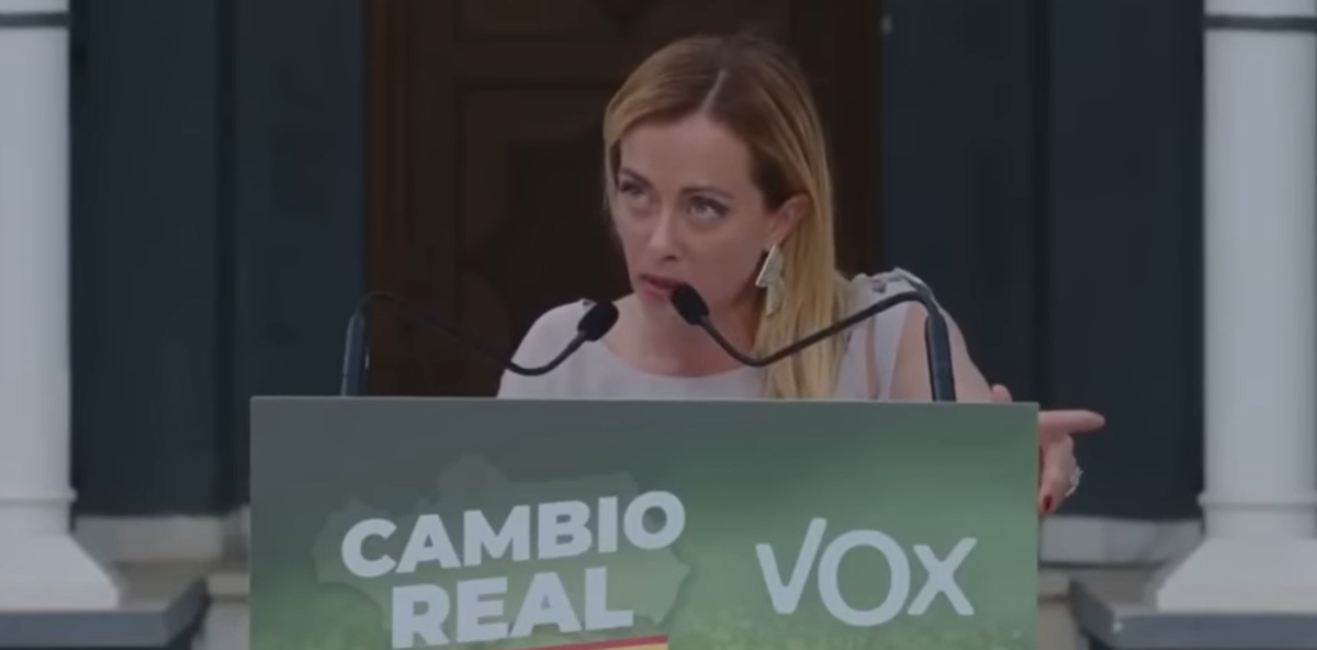 Il comizio di Meloni in Spagna per l’ultradestra di Vox: “No all’immigrazione e alla lobby Lgbt” | VIDEO article-post