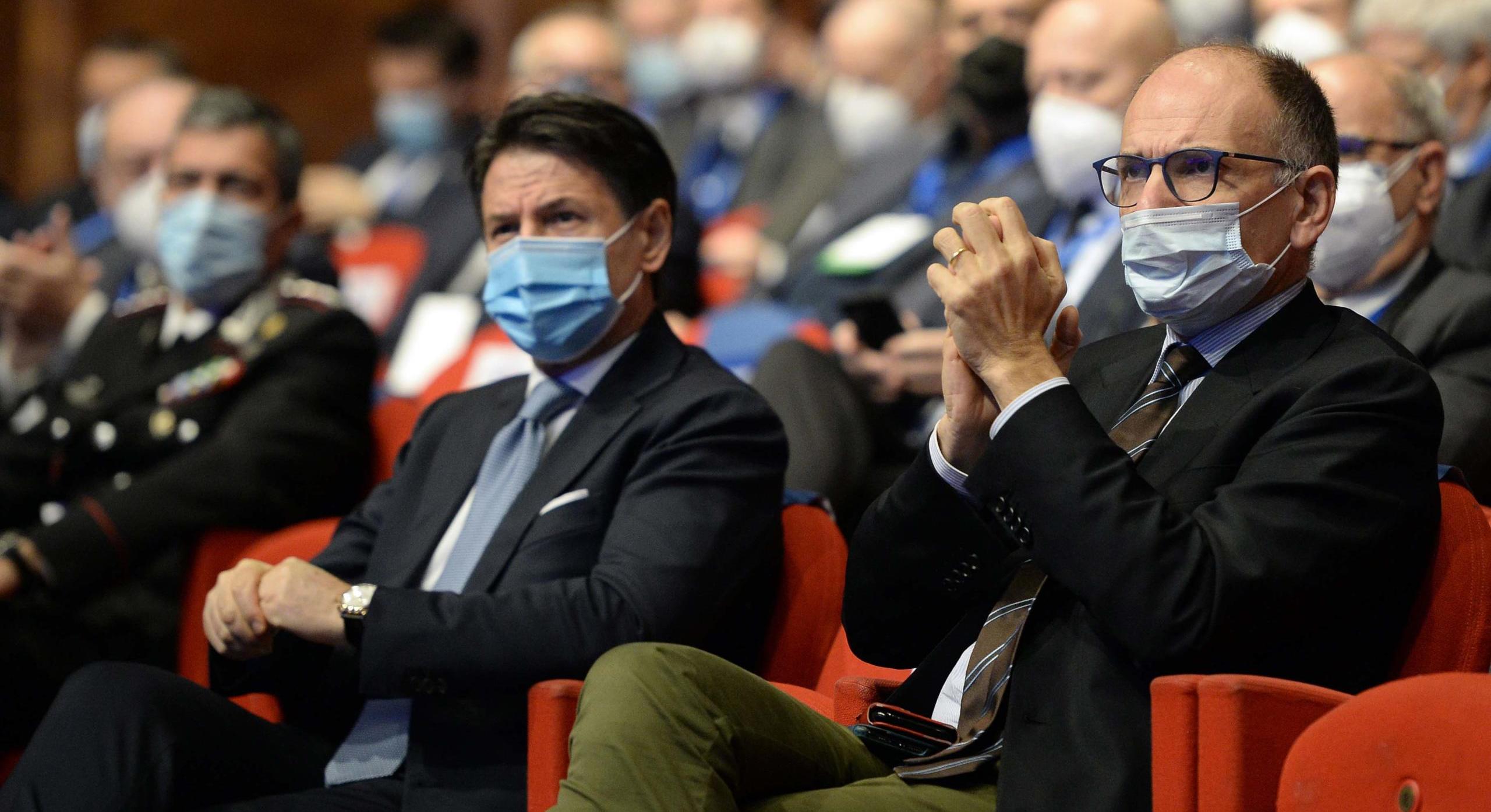 enrico letta partito democratico pd giuseppe conte movimento 5 stelle