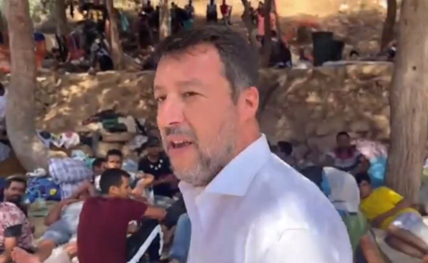 Salvini a Lampedusa