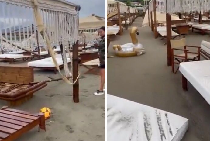 La tromba d’aria in Toscana ha distrutto anche il Twiga: l’amarezza di Daniela Santanchè | VIDEO article-post