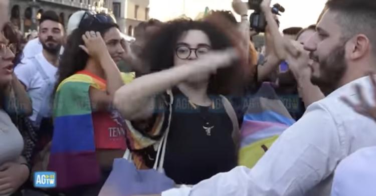 giorgia meloni contestata milano video