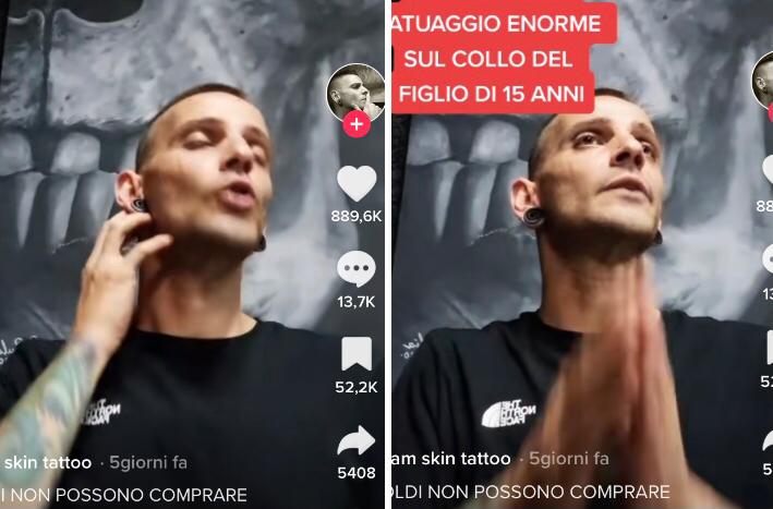 La risposta del tatuatore alla madre che chiede di disegnare una rosa sul collo del figlio 15enne | VIDEO article-post