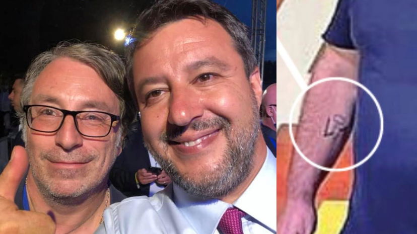 Il tatuaggio neofascista del nuovo segretario della Lega a Bologna article-post