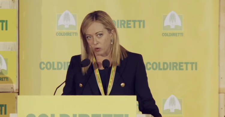 discorso giorgia meloni coldiretti video