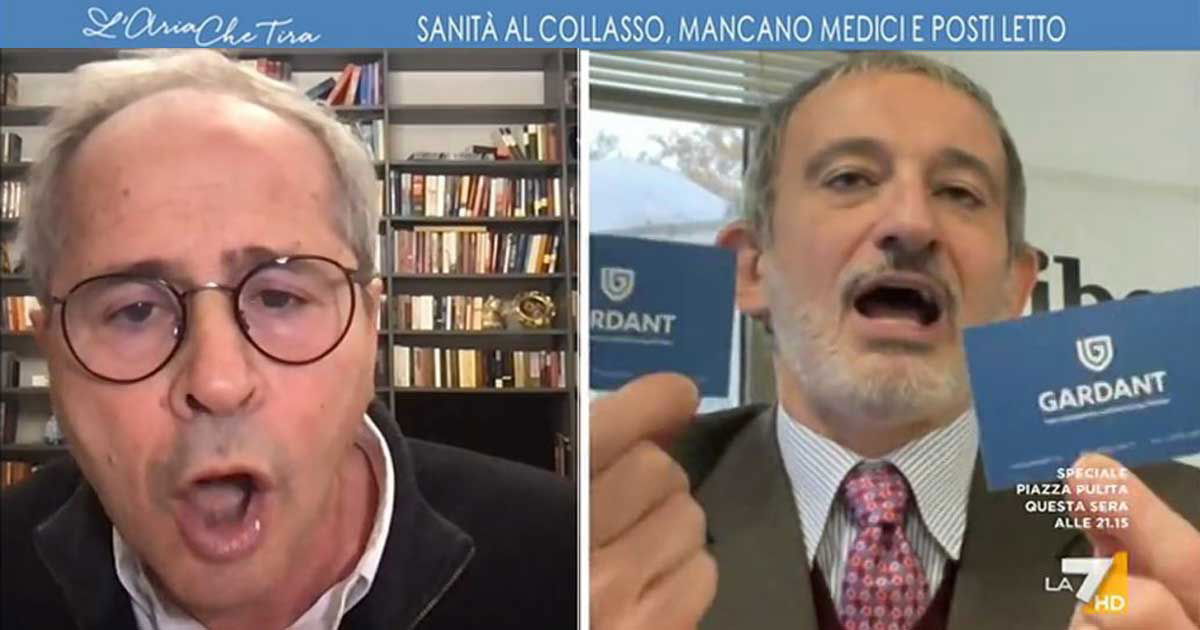 Scrontro Crisanti-Senaldi a La7: “Non lavoro per multinazionali come lei” “Falso, la denuncio” | VIDEO article-post