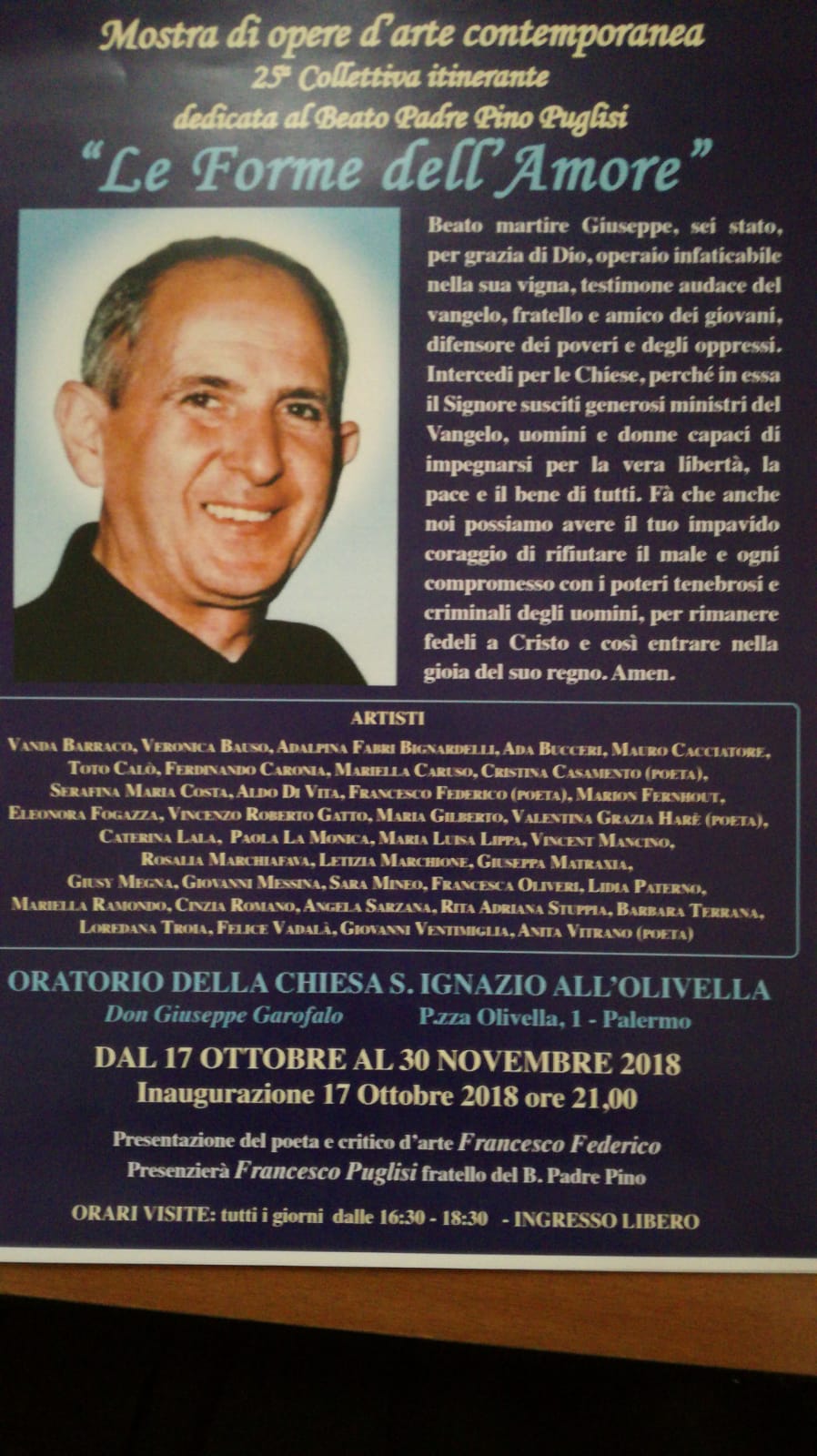 La mostra di arte contemporanea che ricorda Beato Don Puglisi article-post