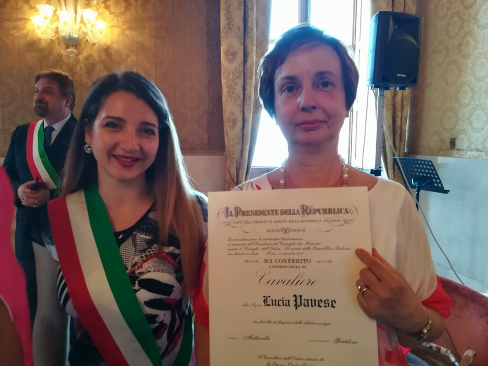 Statte – Onorificenza di cavaliere dell’ordine al merito della Repubblica Italiana alla signora Lucia Pavese article-post