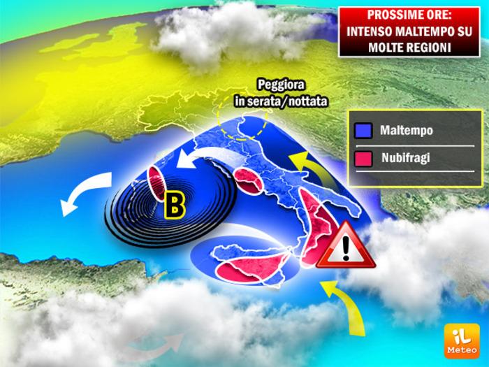 Meteo, allerta maltempo in 8 regioni, chiuse scuole article-post