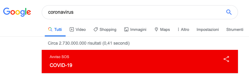 L’accordo tra il Ministero della Salute e Google per le ricerche sul Coronavirus article-post