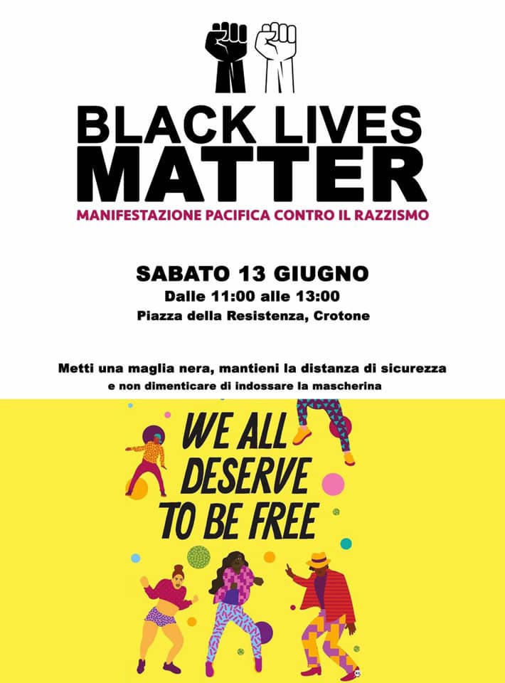 Black Lives Matter, la manifestazione pacifica organizzata dalla giovane crotonese Chiara Pugliese article-post