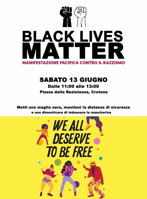 Black Lives Matter, la manifestazione pacifica organizzata dalla giovane crotonese Chiara Pugliese preview