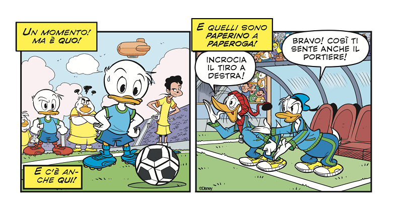 Su Topolino 3368 comincia un’avventura calcistica paperopolese in cinque puntate. article-post
