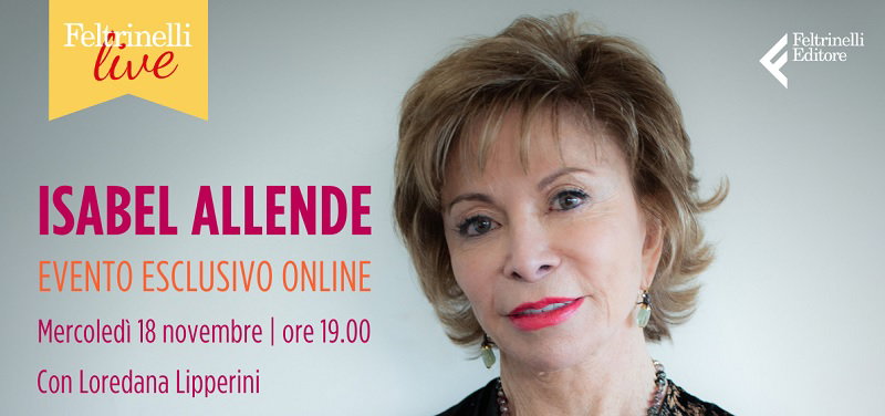 Isabel Allende dal 12 novembre in libreria e il 18 novembre un esclusivo evento online article-post