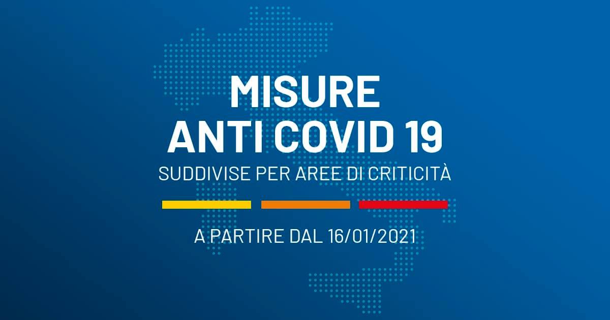 Misure anti Covid-19 dal 16 gennaio, ecco le nuove aree di criticità article-post