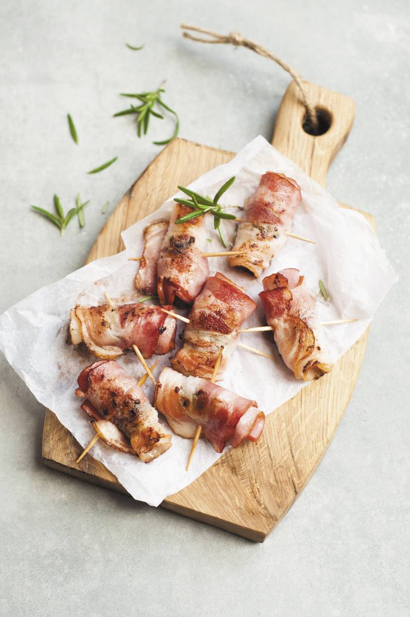 Bocconcini di pollo avvolti nel bacon e fritti in friggitrice ad aria article-post