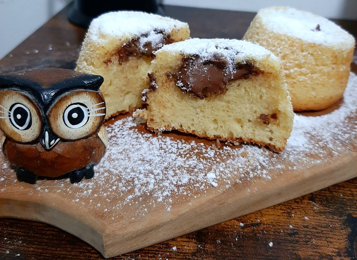 Muffin con cuore cremoso di nutella in friggitrice ad aria, pronti in 10 minuti article-post