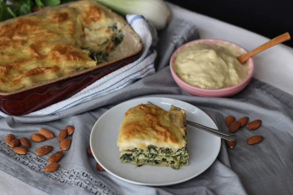 Lasagna di spinaci, ricotta e besciamella in friggitrice ad aria, un primo velocissimo article-post