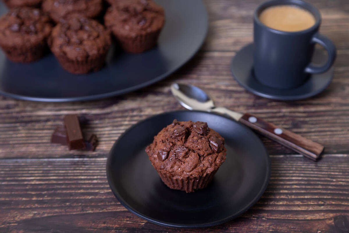 Muffin al cacao con cuore di Nutella morbida in friggitrice ad aria article-post