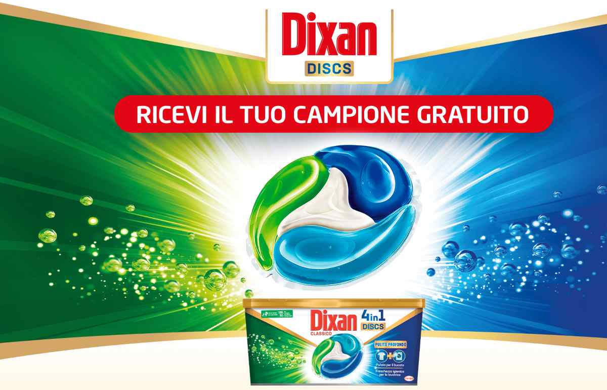 Dixan DISCS 4in1 detersivo bucato, ecco come ricevere il campione omaggio article-post