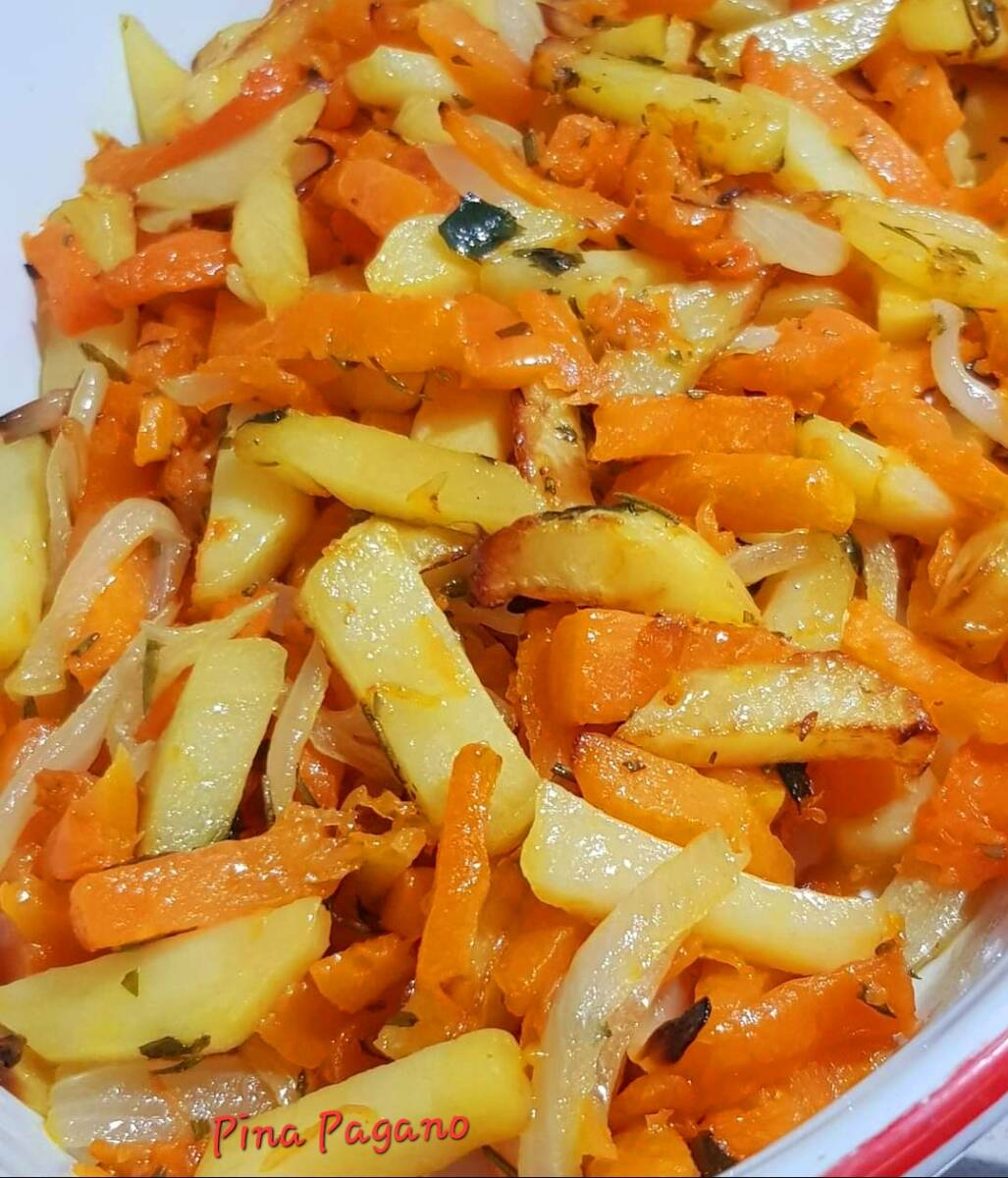 Zucca, patate e cipolla in friggitrice ad aria article-post