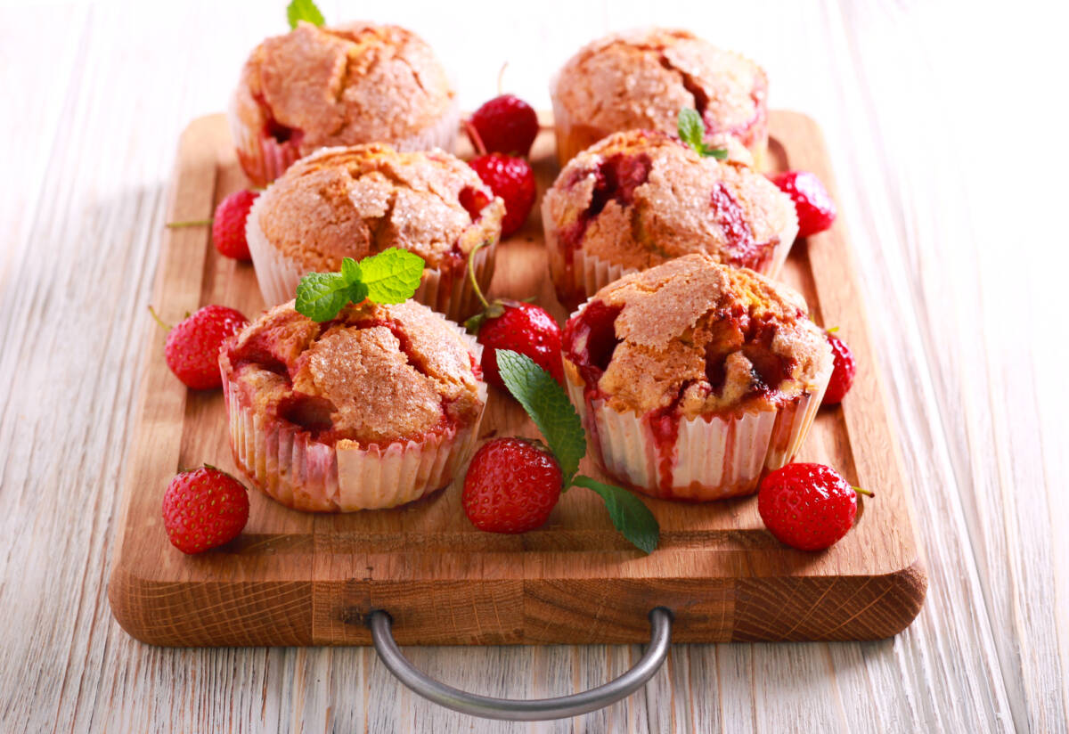 Muffin alla ricotta e fragole in friggitrice ad aria, caramellati sono ancora più buoni article-post