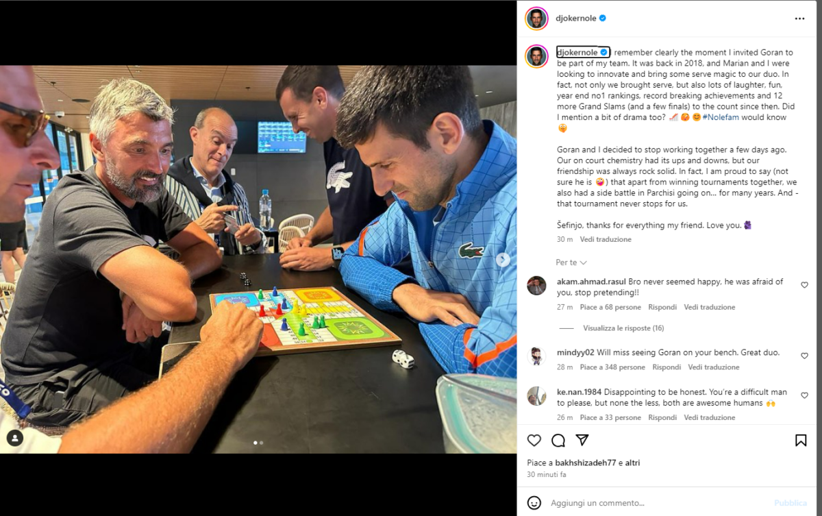 Djokovic e Ivanisevic si separano: chi sarà il nuovo coach del numero 1 al mondo? article-post