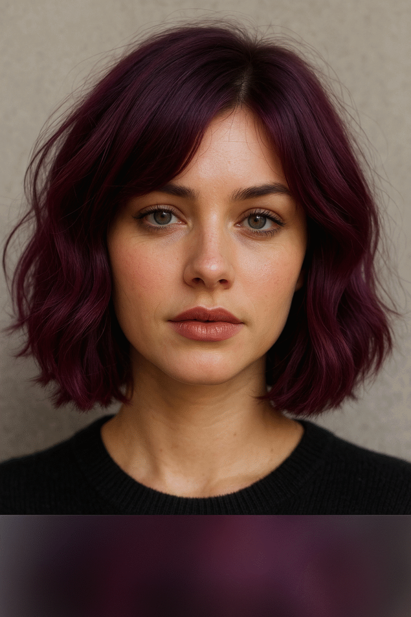 Il ritorno del viola prugna: il colore capelli più chic del momento article-post
