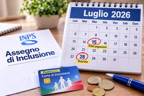 Assegno di Inclusione luglio 2026: ecco le date ufficiali dei pagamenti INPS e chi riceverà l’accredito preview