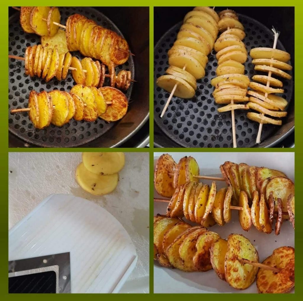 Spiedini di patate in friggitrice ad aria