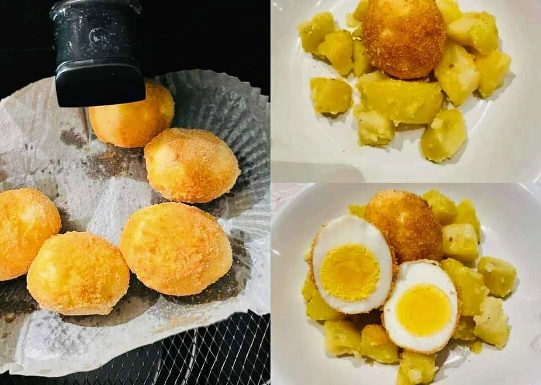 Uova panate e fritte in friggitrice ad aria, con una deliziosa crosta croccante article-post
