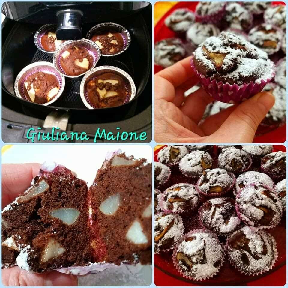 Muffin al cioccolato e pere in friggitrice ad aria article-post