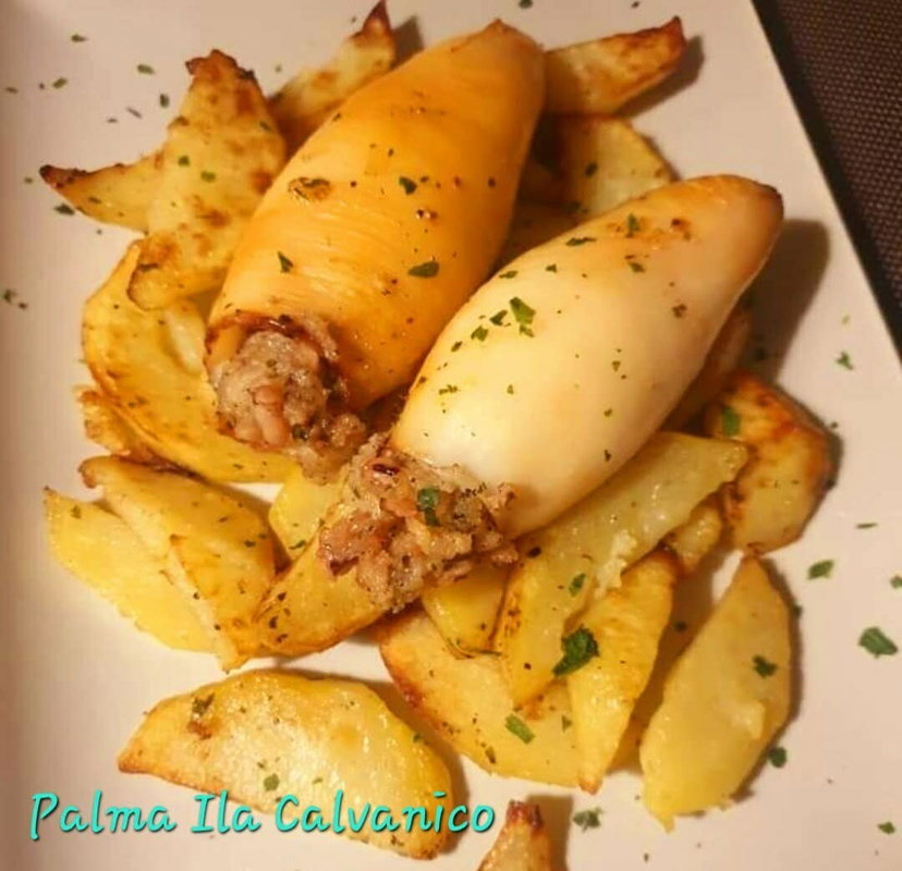 Calamari ripieni in friggitrice ad aria, il mare in tavola preview